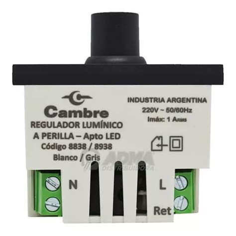 Modulo Dimmer Variador Luz Apto Led Cambre Gris 220w 8938 En Venta En