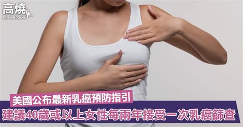 【預防乳癌】美國公布最新乳癌預防指引！建議40歲或以上女性每兩年接受一次乳癌篩查