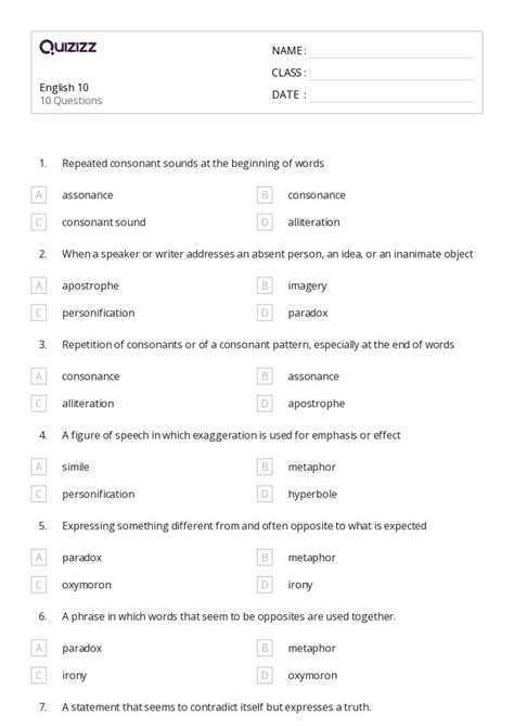 50+ Oxymoron worksheets on Quizizz | Free & Printable