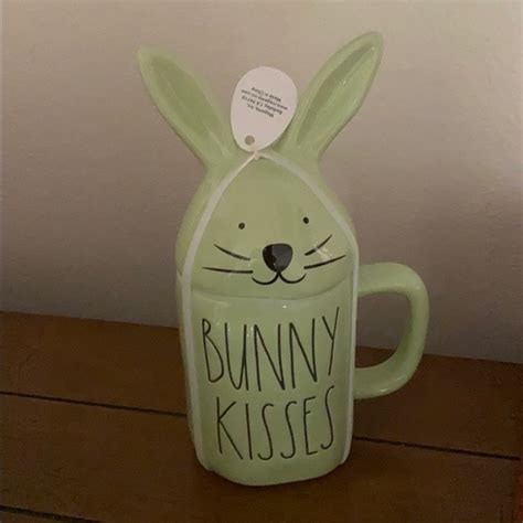 Kitchen Rae Dunn Bunny Kisses Mug With Topper Poshmark