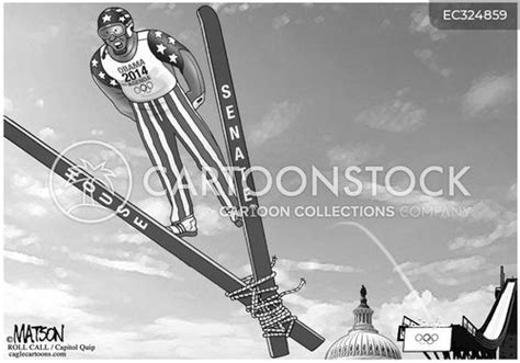 Skiing Techniques Cartoons and Comics - funny pictures from CartoonStock