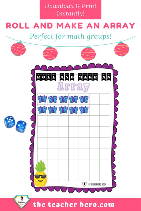 Roll and Make an Array Game - The Teacher Hero