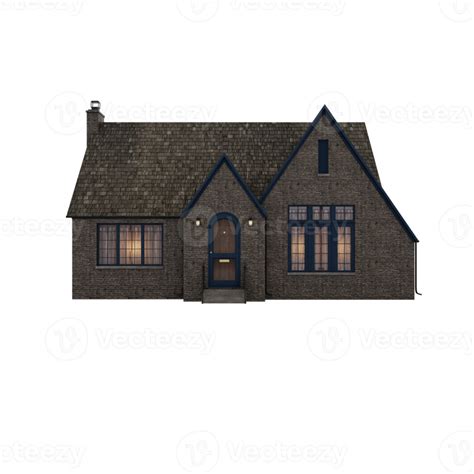 3d Brick Cottage Isolated 18800255 Png