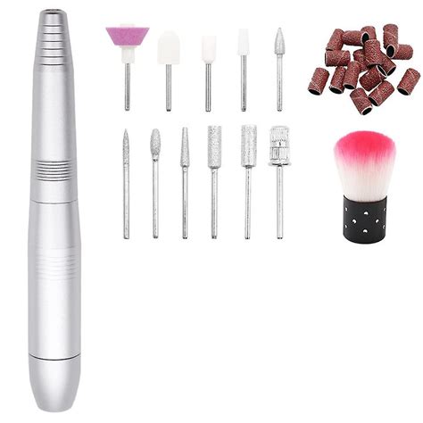 Electric Nail Drill Machine Kit Portable Electric Nail File Set For