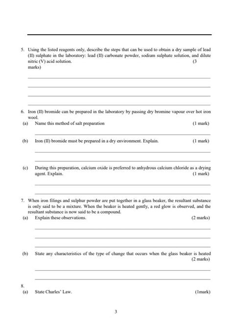 Form 3 Chemistry Paper 1 End Of Term 2 Examination 2023 1793