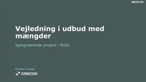 Molio Konference Vejledning I Udbud Med M Ngder Ppt