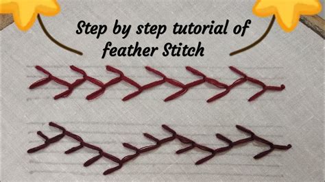 Feather Stitch Hand Embroidery For Beginners Youtube