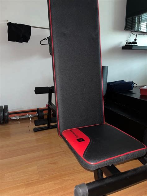 GYM BENCH // 500 DOMYOS BENCH, Sports Equipment, Exercise & Fitness ...