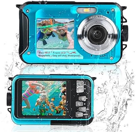 Unterwasserkamera Full Hd K Mp Ft Kamera Wasserdicht Dual Screen