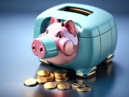 A Piggy Bank Sitting On Top Of A Pile Of Coins Image Design Id