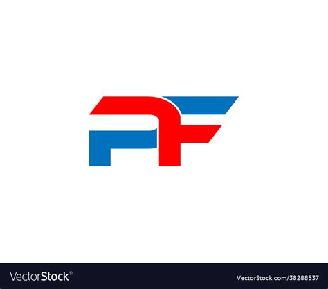 Pf Letter Logo Design Creative Modern Royalty Free Vector