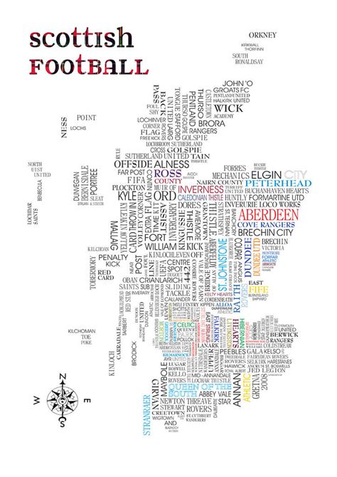 Scottish Football Print By The Glasgow Illustrator