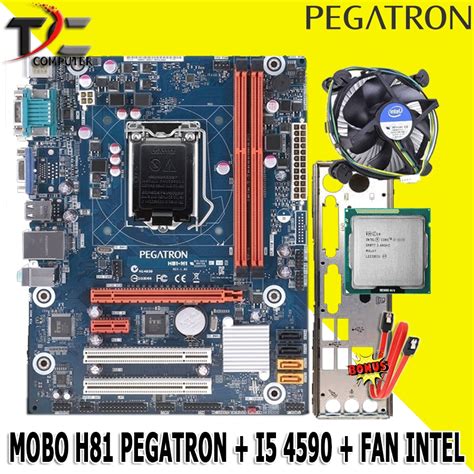 Jual Paket Mainboard Mobo Intel LGA 1150 H81 Pegatron PROCESSOR I5