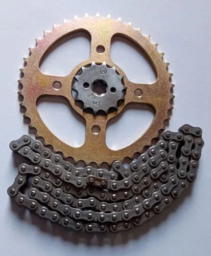 Mild Steel Machined Bajaj Bike Chain Sprocket Kit Platina For