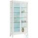 Avondale White Lakeshore Curio With Sky Blue Back Panel From Lexington