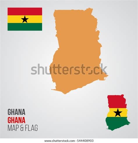 Ghana Map Flag Stock Vector (Royalty Free) 544408903 | Shutterstock