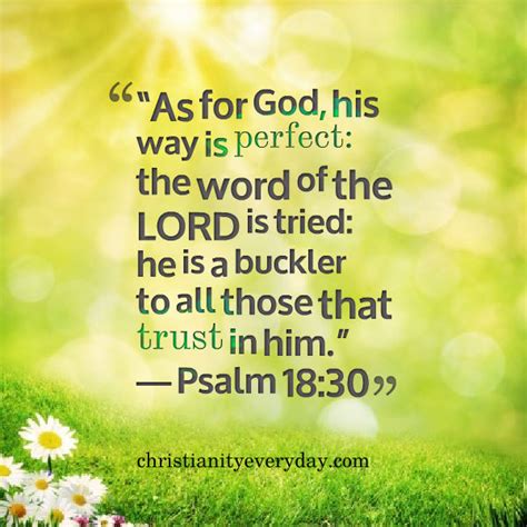 Bible Verse Quote Psalm 18 30 Christianity Every Day