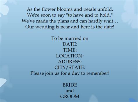 15 Samples for Casual Wedding Invitation Wording - EverAfterGuide