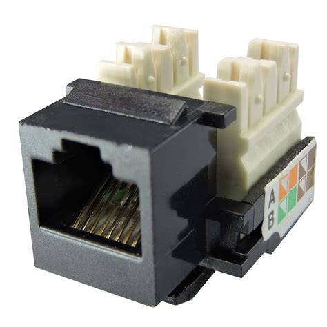 Conector Fêmea Keystone RJ45 Cat5e Preto Pier melhor preço você