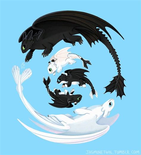 Httyd toothless and light fury by x demon queen o on deviantart – Artofit