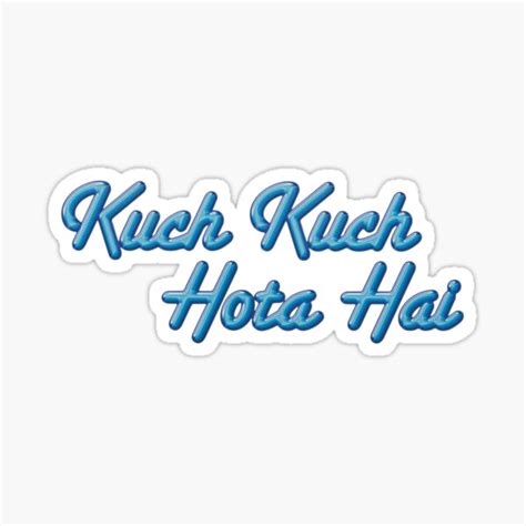 "Kuch kuch hota hai title " Sticker for Sale by BollywoodAI | Redbubble