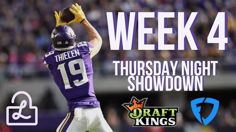 NFL DFS Week 4 Thursday Night Football Lineup Strategy For FanDuel And