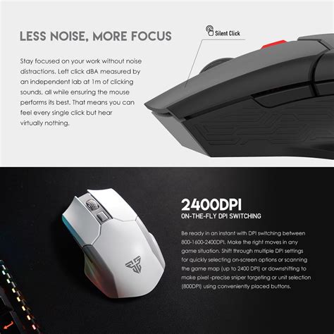 Fantech Wg Cruiser Dpi Wireless Ghz Pro Silent Gaming Mouse