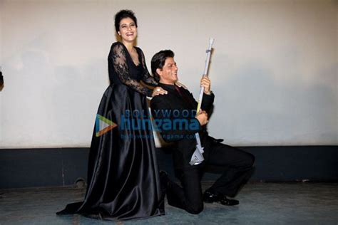 Bollywood Actors Shahrukh Khan And Kajol Devgn At Maratha Mandir Theatre