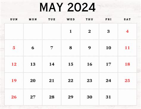 May 2024 Calendar Printable Pdf Yetty Kristy