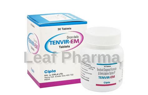 Tenvir Em Tablet Emtricitabine Tenofovir Disoproxil Fumarate At Rs