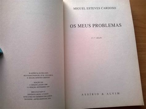 Os Meus Problemas Miguel Esteves Cardoso Carcavelos E Parede OLX