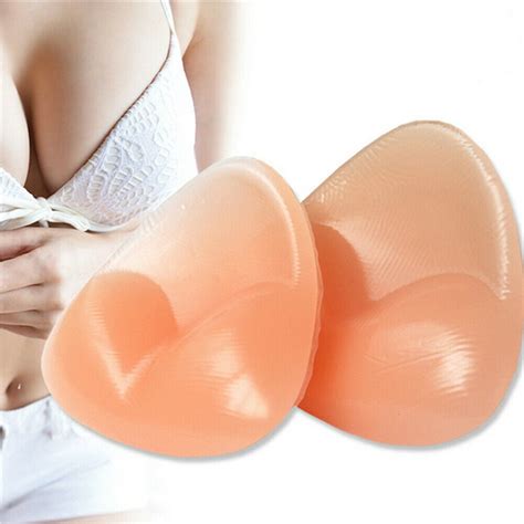 Pair Silicone Triangle Push Up Breast Pads Cleavage Enhancer Swimsuit Bikini And Bra Inserts