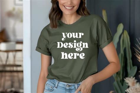 Gildan Military Green Mockup Graphic By Mockupstore Creative