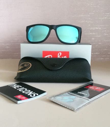 Blue Rb4165 Ray Ban Classic Justin Sunglasses Kt 02 Ebay