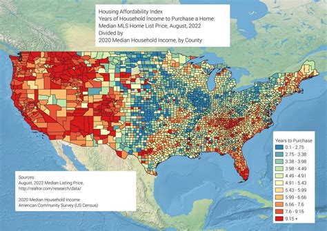 Simon Kuestenmacher On Twitter Us Housing Affordability Index Years