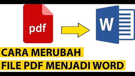 Cara Mengubah Convert File Pdf Ke Word Online Offline Youtube