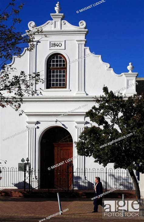 South Africa Cape Town Stellenbosch Protestant Temple Stock Photo