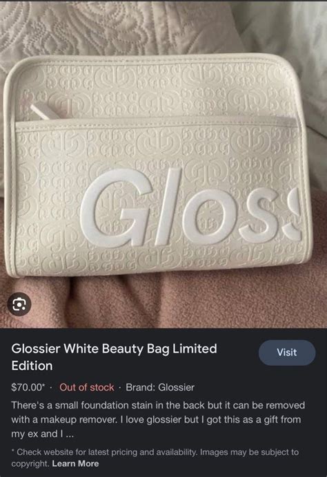 Sold Out Glossier White Beauty Bag Holiday Limited Edition On