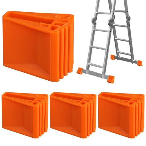 4pcs Rubber Ladder Feet Non Slip Ladder Foot Protective Covers Durable Ladder Feet Cushions