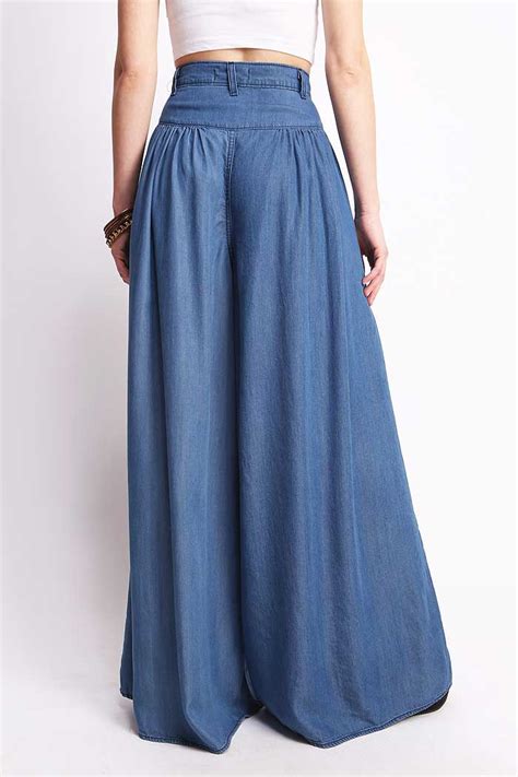 Denim Wide Leg Pants Pi Pants