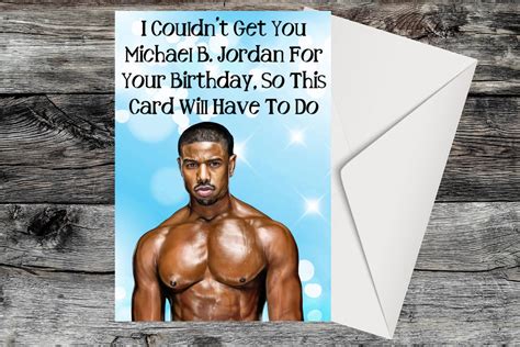 Michael B Jordan Birthday Card Unique Card Funny Birthday - Etsy