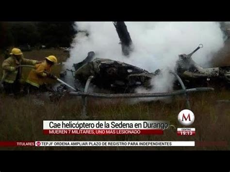 Cae helicóptero de la Sedena en Durango YouTube