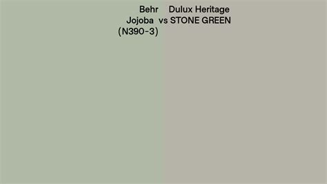 Behr Jojoba N390 3 Vs Dulux Heritage Stone Green Side By Side Comparison