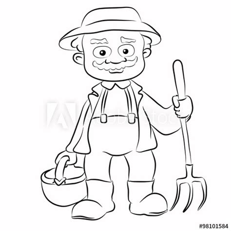 Farmer Cartoon Drawing at PaintingValley.com | Explore collection of ...