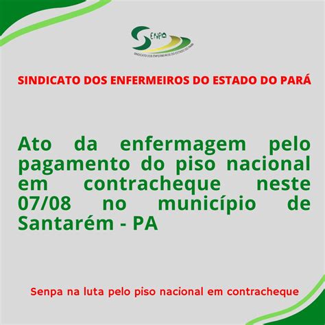 Ato Da Enfermagem Pelo Pagamento Do Piso Nacional Em Contracheque Neste