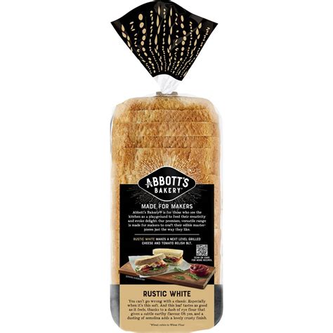 Abbott S Bakery Rustic White Sandwich Slice Bread Loaf 700g Woolworths