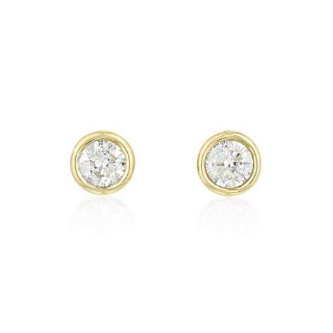 Bezel Set Diamond Earrings Dec 14 2022 Fortuna In Ny