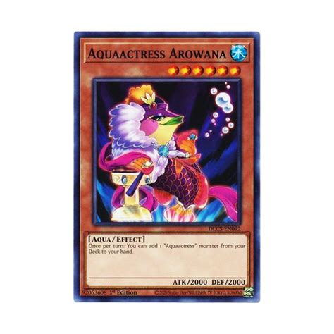 DLCS EN092 Acuactriz Arawana DRAGONES DE LEYENDA Tarjeta Yu Gi Oh