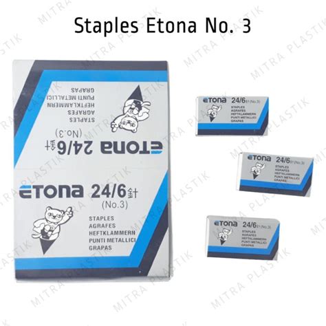 Staples Etona 246 Isi Hekter No 3 Isi Stapler Besar 6 Mm Lazada