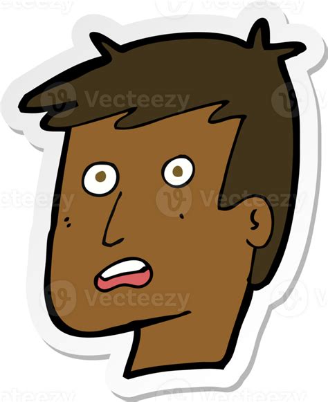 Sticker Of A Cartoon Unhappy Face 45105132 PNG